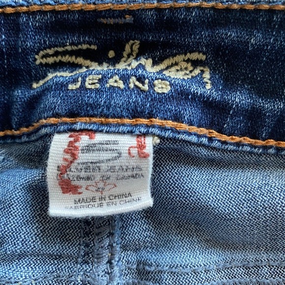 Silver Jeans 29 x 33 Aiko Bootcut Medium Wash Distressed Denim Jeans Low Y2k - Picture 3 of 8